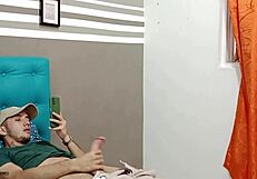 I found my horny stepson masturbating and helped him.