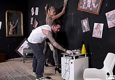 hey, roping and spanking kayla green in the studio leads to wild ass fucking and orgasms