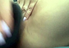 Mazeklust teases with a black dildo in solo play