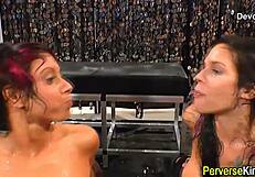 Pussy wet and wild golden shower sex with horny sluts