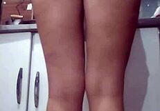 Hidden recording of stepmother without panties having sex