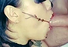 deep blowjob on big cock