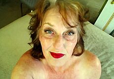 Curvy Pretty Old Woman Uses Toys Dildo For Roleplay Humiliating Names Facial