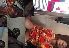 In this scene, she feels pleasure as he licks her big ass in missionary.