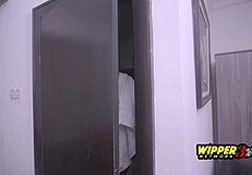 he fucks her harder in doggystyle, licking pussy