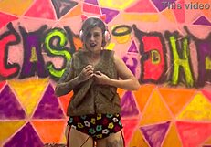 Sexy Punk Girl Sits And Bounces Deep In Outdoor Public Scene