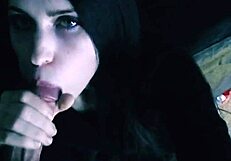 The Guy Made A Beautiful Brunette Do A Blowjob And Cum On Her Face