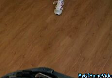 Amateur teen gets fucked in POV with friend.