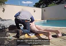 Wow! Brazilian Milf Flirts With Delivery Guy For Sunscreen On Her Hot Tits!