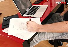 jasmine jae takes two dicks banging hard from every angle on couch