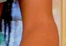 watching this beautiful young brunette have intense orgasms