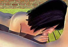 Uncensored Japanese hentai with intense blowjob and handjob ASMR, listen close!