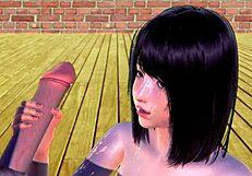 Uncensored Japanese hentai with intense blowjob and handjob ASMR, listen close!