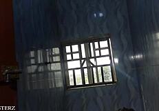 the old comedy man fucks his wife in the bathroom while her husband sleeps nearby