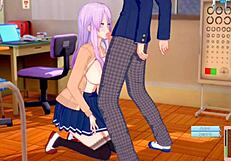 【eroge koikatsu!】 eastern heart chion rubbing breasts intensely! 3dcg big breast anime video eastern project 【hentai game touhou hatano kokoro】