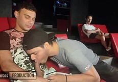 Intense Bareback Anal Fucking in Cinema with Big Cocks