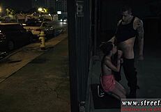 Giant woman in glasses dominates guys