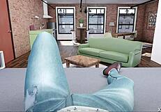 Neighbour MILF rides big ass cowgirl