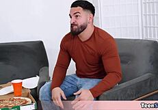 Geeky latina stepdaughter gets a special study session with her horny stepdad