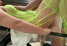 My big-assed wife moans and cums as I lick her