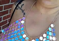 My wife is a sexy exhibitionist i love to see her flashing her big pierced tits big ass natural tits