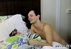 Straight boy sucks twink's cock intensely