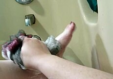 washing my pretty feet with care and attention