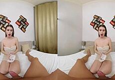 in czech vr 488, a skinny white slut prepares for hardcore anal