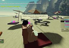 i'm suckin a huge cock on the beach with big tits