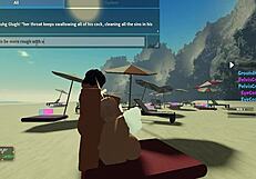 i'm suckin a huge cock on the beach with big tits