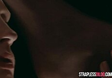 Latex Rossy Bush Submits to Mia Reese Strapon