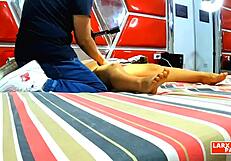 Perla rica experiences deep pleasure during her casting massage as fingers penetrate her vagina