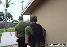 Yo, watch this undocumented Latina riding border agent’s cock!