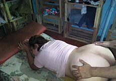 Latina Girlfriend Bent Over In Pink Dress For Doggystyle Fuck