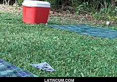 Amateur Latino Twinks in Rough Bareback Anal Group Sex Orgy!