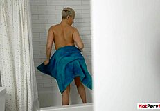 My Busty Cougar Stepmother Handjobbing and Masturbating in POV