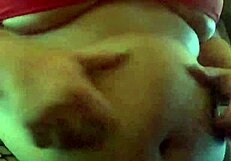 chubby teen in fishnets playing with her belly, wanna see?