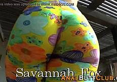 fetish booty slut strutting outdoors