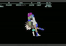 furry cartoon predation in outdoor game scenes