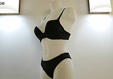 French Lingerie Model Teases in Sexy Bra