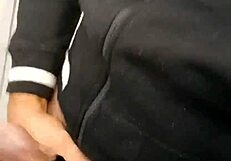 adrenaline rush in the gym bathroom with guys in sheer outfits