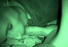 blonde sucks a dick in the night while girlfriend watches close up