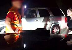 Roadside outdoor pov sex with mechanic featuring big tits and cowgirl