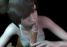 tracer sucks cock deep in wild overwatch hentai parody