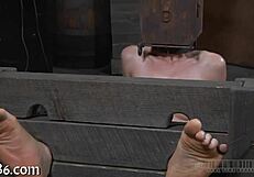 ferocious whipping punishment for angel in the dungeon