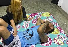 Stepbrother's Workout Turns Me On For Pink Pussy Fuck