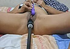 i'm a latina usin' my dildo at max power