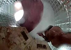 Christy Mack's backstage shower fun, nude and wet