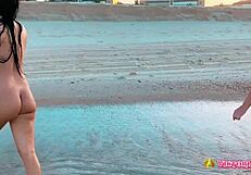 My friend Cassiana Costa teases and gets fucked on the beach