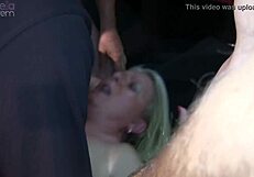 Pussy overflows in extreme gangbang mudslide